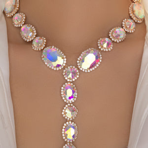 Bold Crystal Necklace (Iridescent)