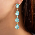 Jackie Drop Earrings (Turquoise)