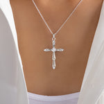Alaina Cross Necklace (Silver)