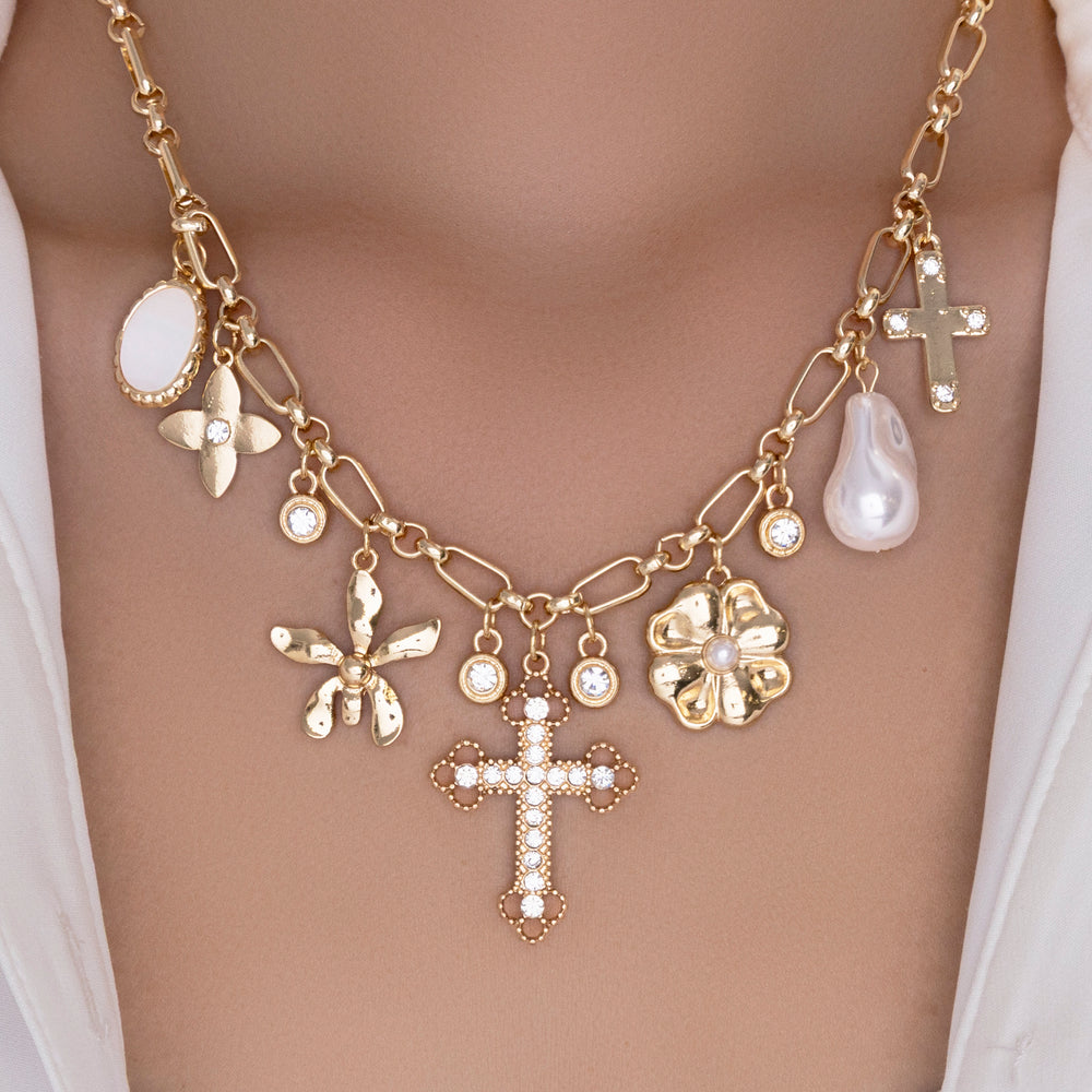 Renee Cross Charm Necklace