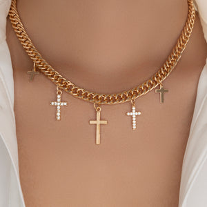 Leah Cross Pendant Necklace