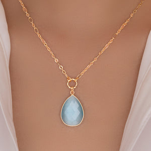 Josie Pendant Necklace (Blue)