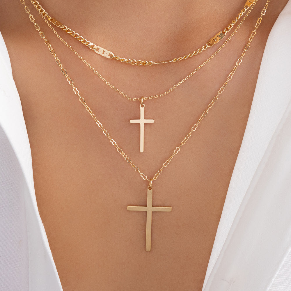 Double Tara Cross Necklace