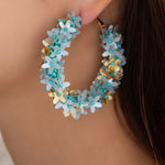 Flower Hoops (Turquoise)