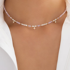 Amelia Star Necklace (Pink)