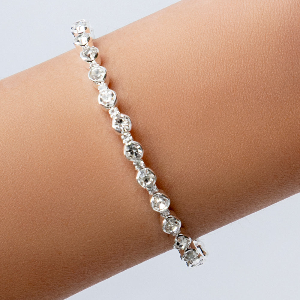 Crystal Georgie Cuff (Silver)