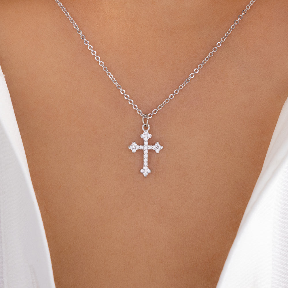 Peter Cross Necklace (Silver)