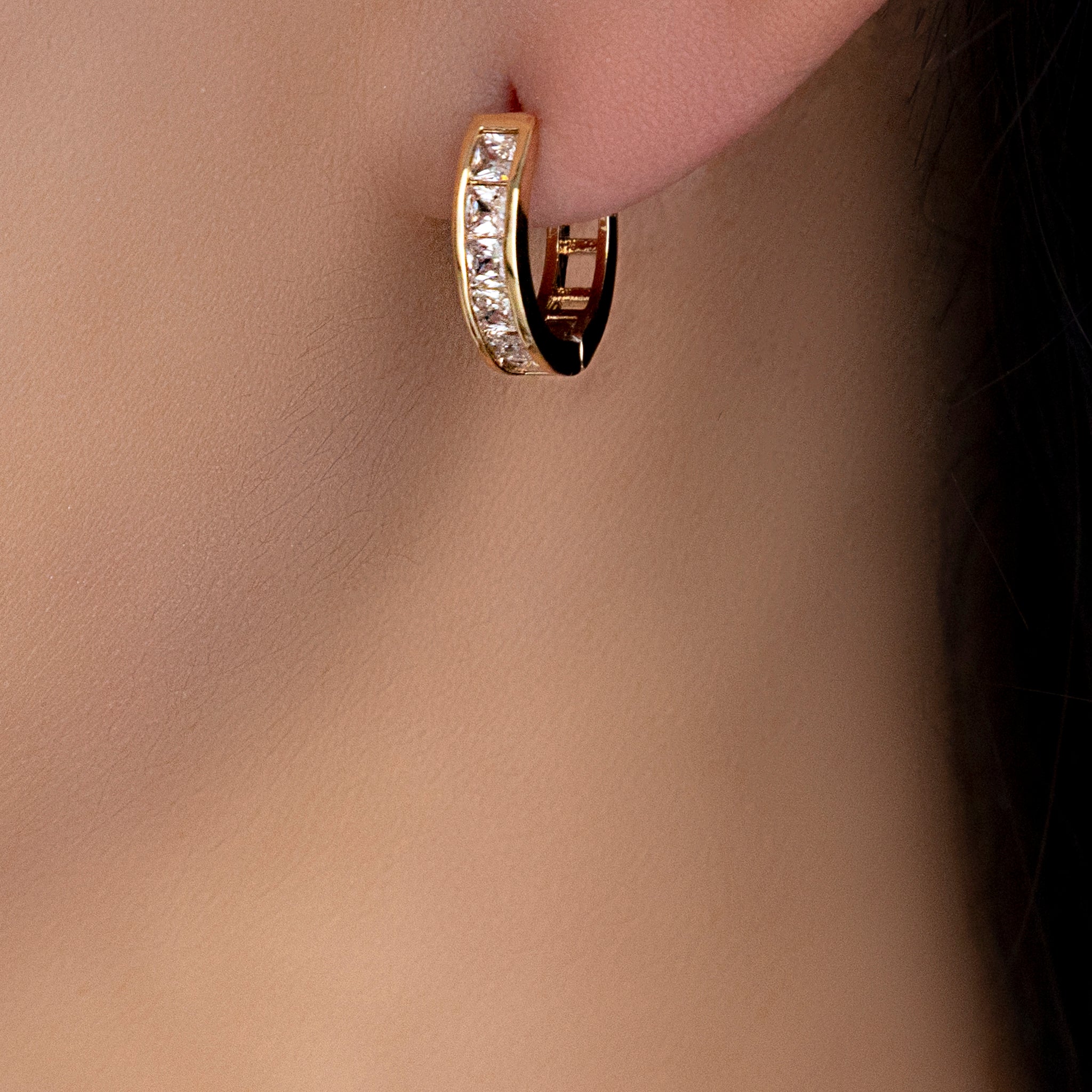 14K Classic Crystal Hoops – Love Stylize