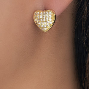 Crystal Lilly Heart Earrings