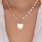 Yammy Heart Pearl Necklace