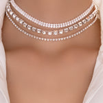Crystal Deborah Choker Set (Silver)