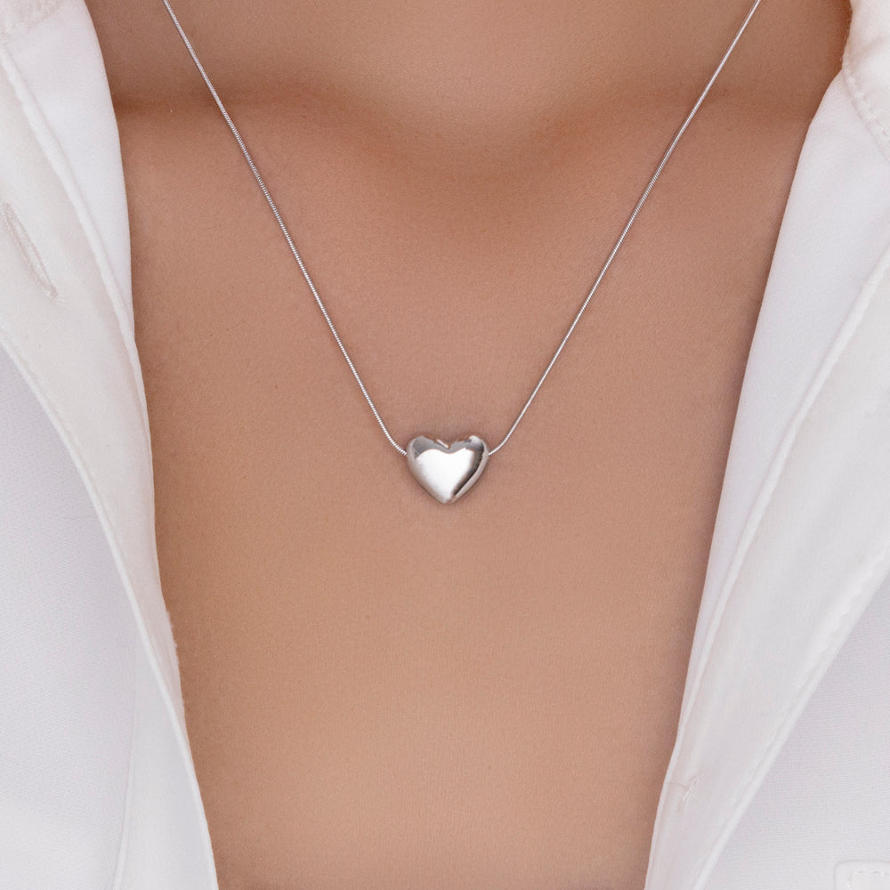 Brad Heart Necklace (Silver)
