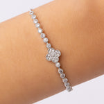 Crystal Malinda Steffy Bracelet (Silver)