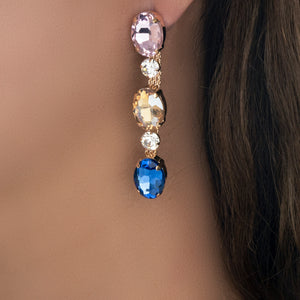 Crystal Alexia Earrings (Pastel)