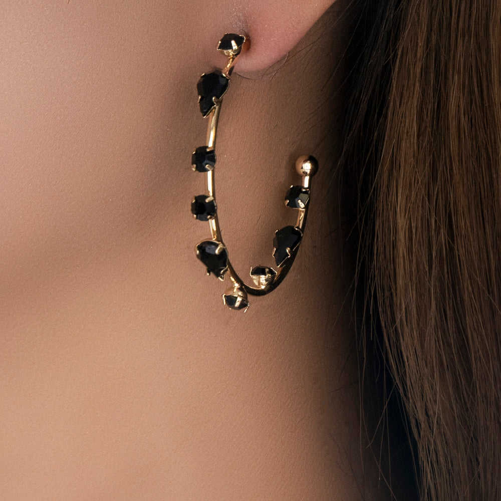 Dalia Hoops (Black)