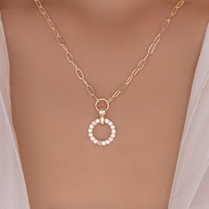 Crystal Lisa O Necklace