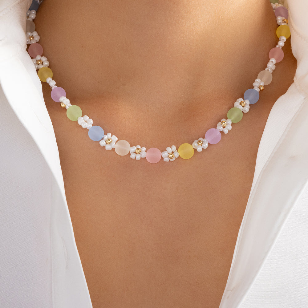 Pastel Flower Necklace