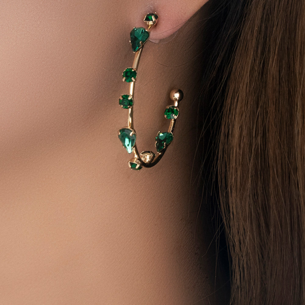 Dalia Hoops (Emerald)