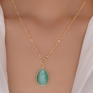 Josie Pendant Necklace (Green)