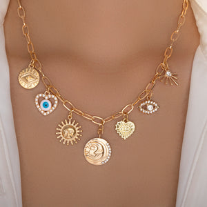 Rose Gold Charm Necklace