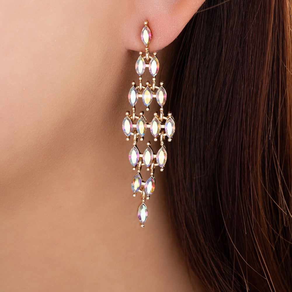 Crystal Paige Earrings (Iridescent)