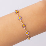 Summer Daisy Bracelet (Purple)