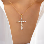 Crystal Lina Cross Necklace