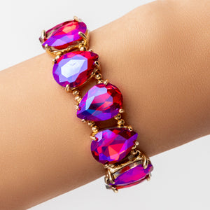 Crystal Janet Bracelet (Pink/Purple)