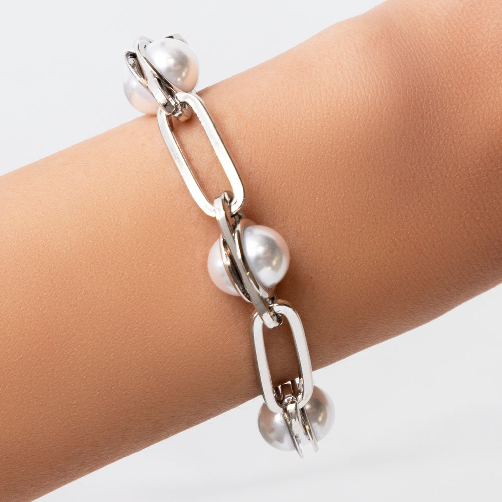 Megan Pearl Bracelet (Silver)