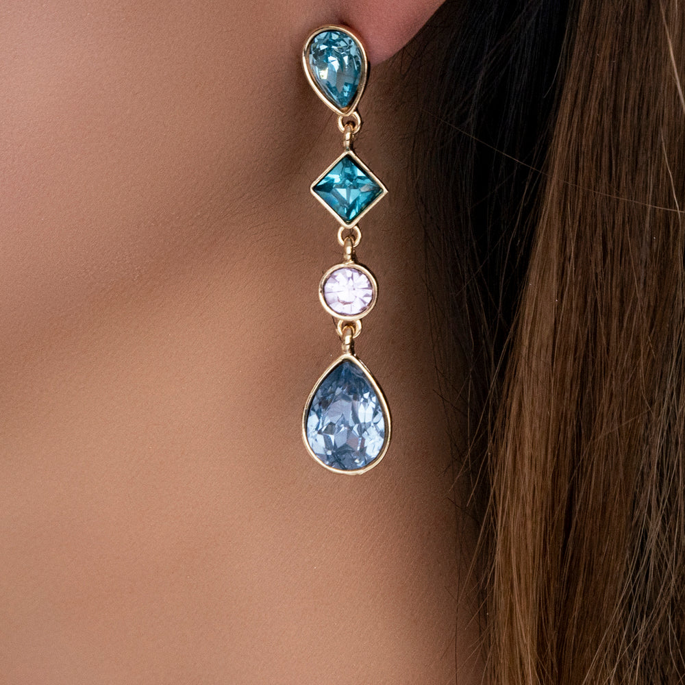 Crystal Bethany Earrings (Blue)