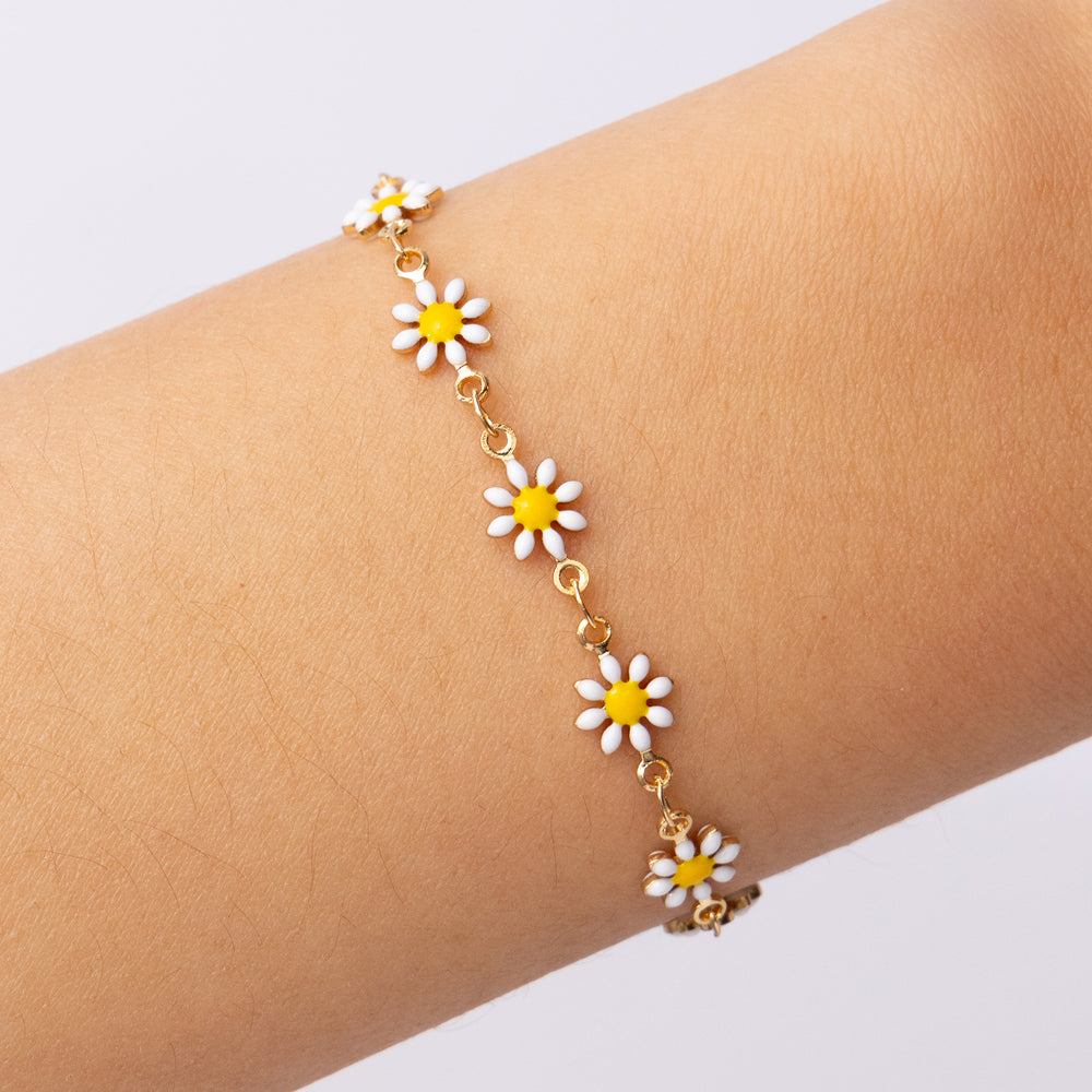 Summer Daisy Bracelet (White)