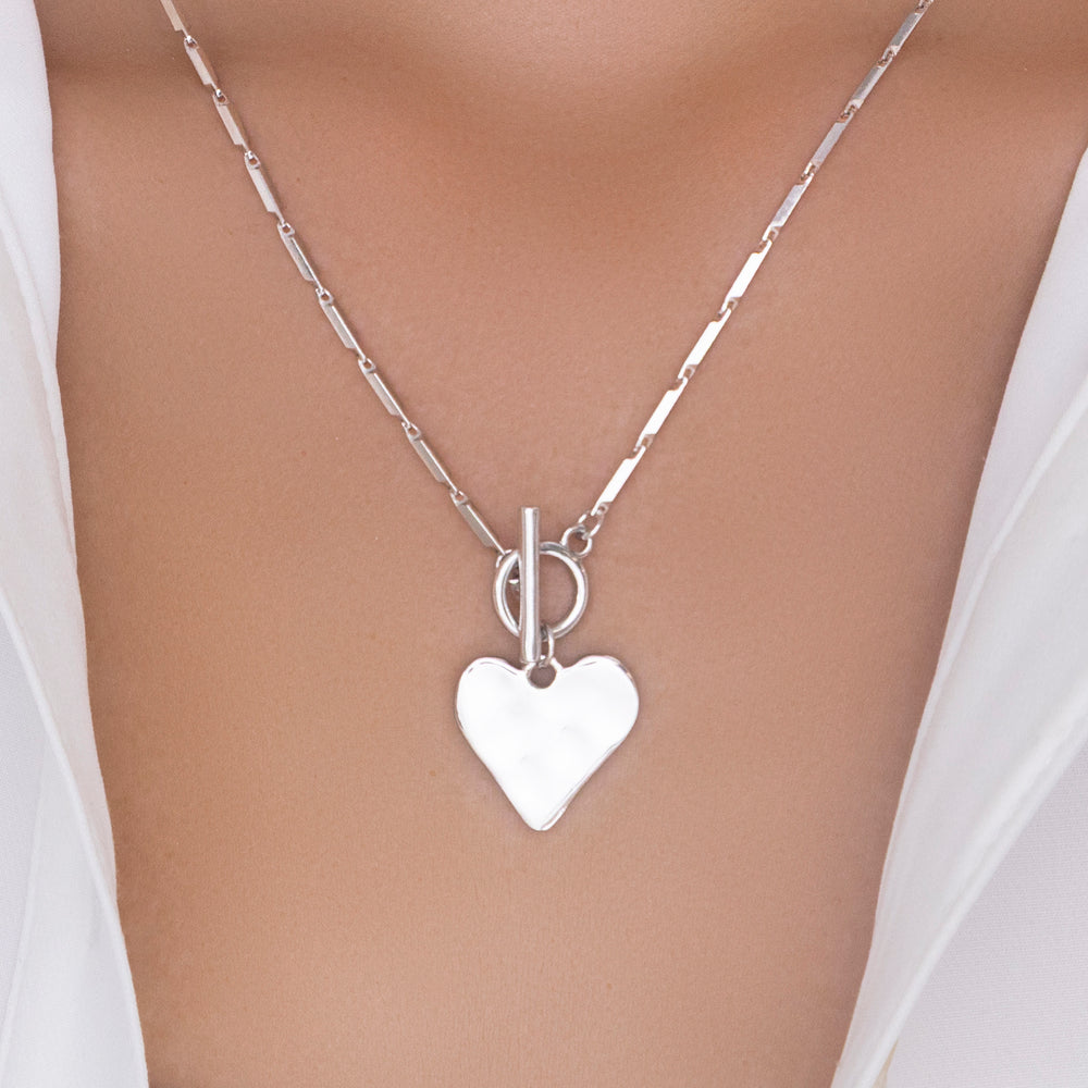 Patty Heart Necklace (Silver)
