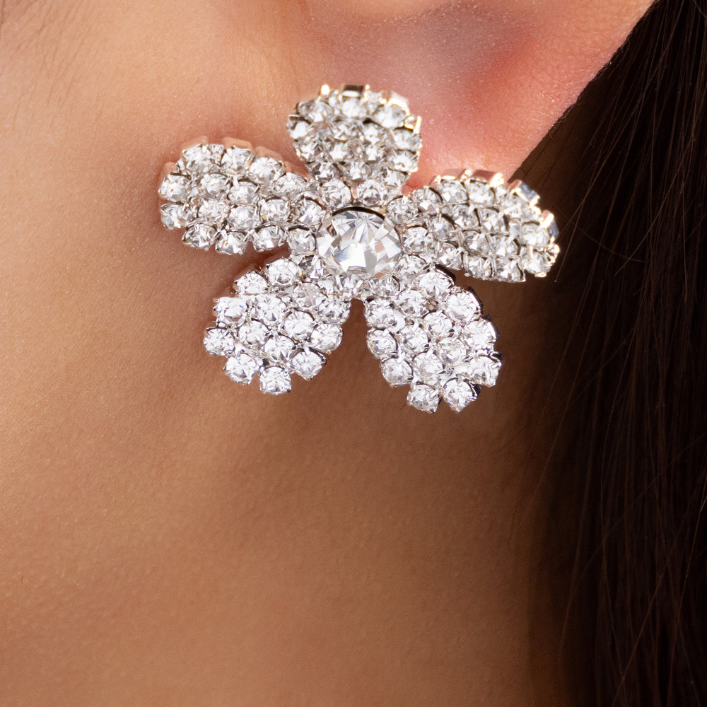 Perry Flower Earrings (Silver)