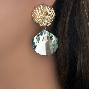 Chic Turquoise Shell Earrings (PRE-ORDER)
