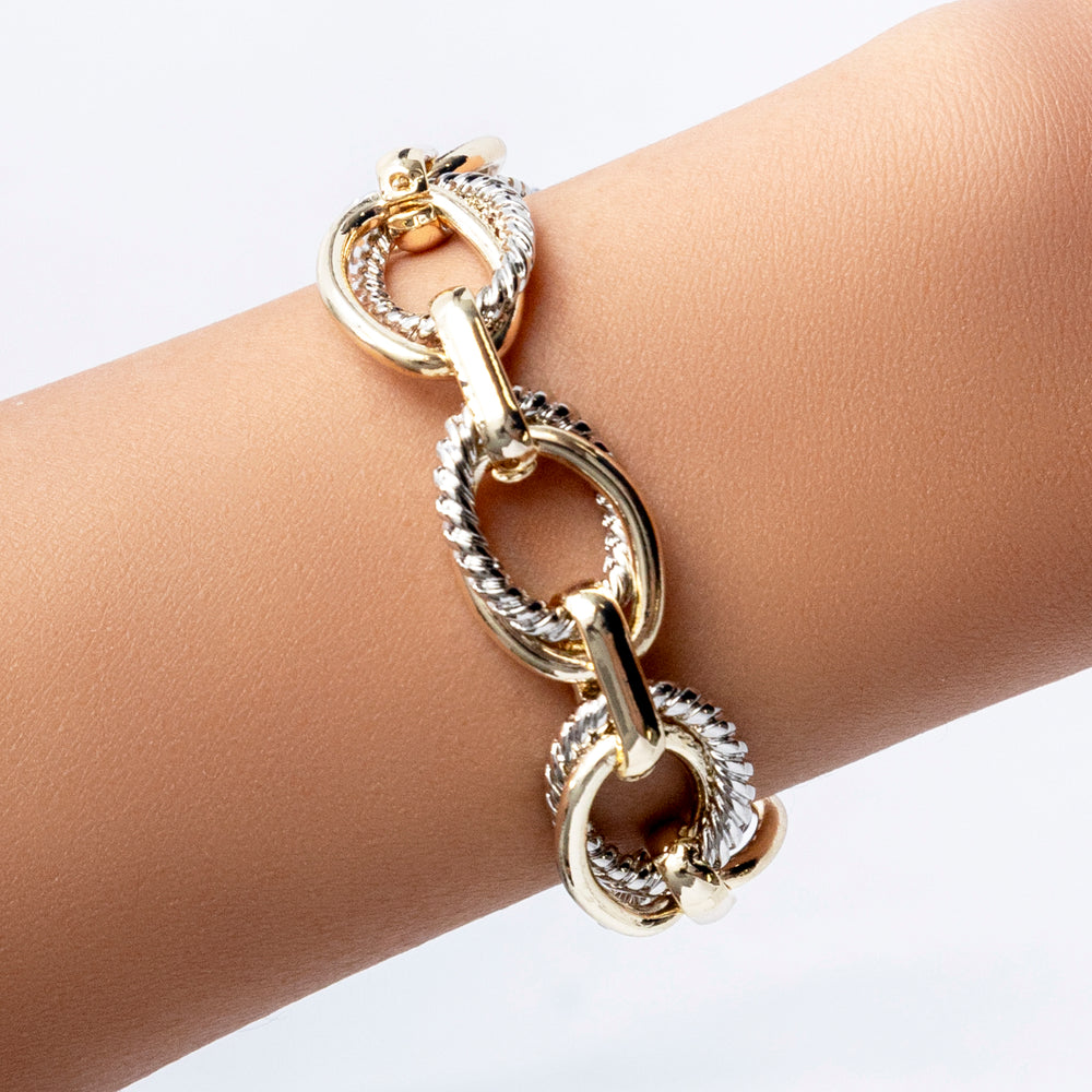 Silver & Gold Alba Link Bracelet