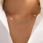 Mixed Green Bead Necklace