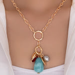Becky Pendant Necklace (Turquoise)