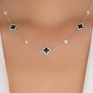 Silver Joanna Steffy Necklace (Black)