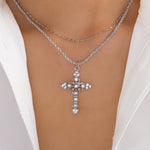 Evelyn Cross Necklace (Silver)