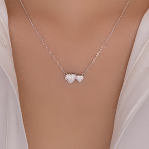 Crystal Gwyneth Heart Necklace (Silver)