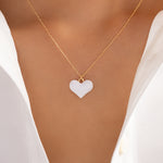 Melly Heart Necklace (White)