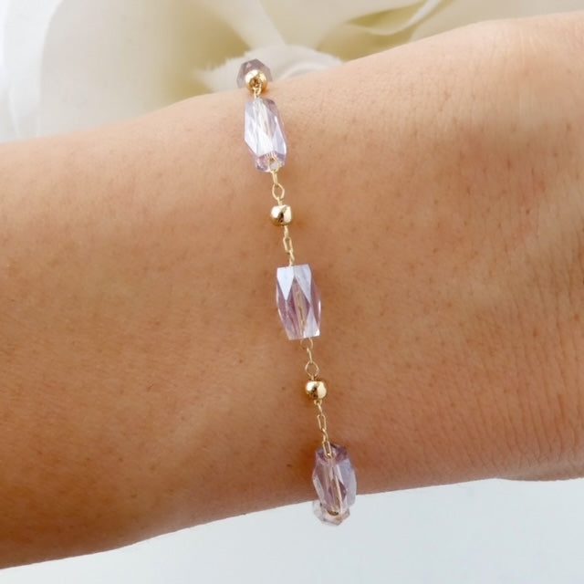 Simple Purple Bead Bracelet