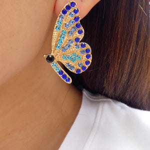 Joanna Butterfly Earrings (Blue)