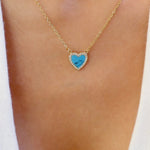 Susie Heart Necklace (Turquoise)