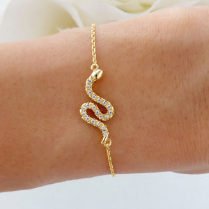18K Crystal Snake Bracelet
