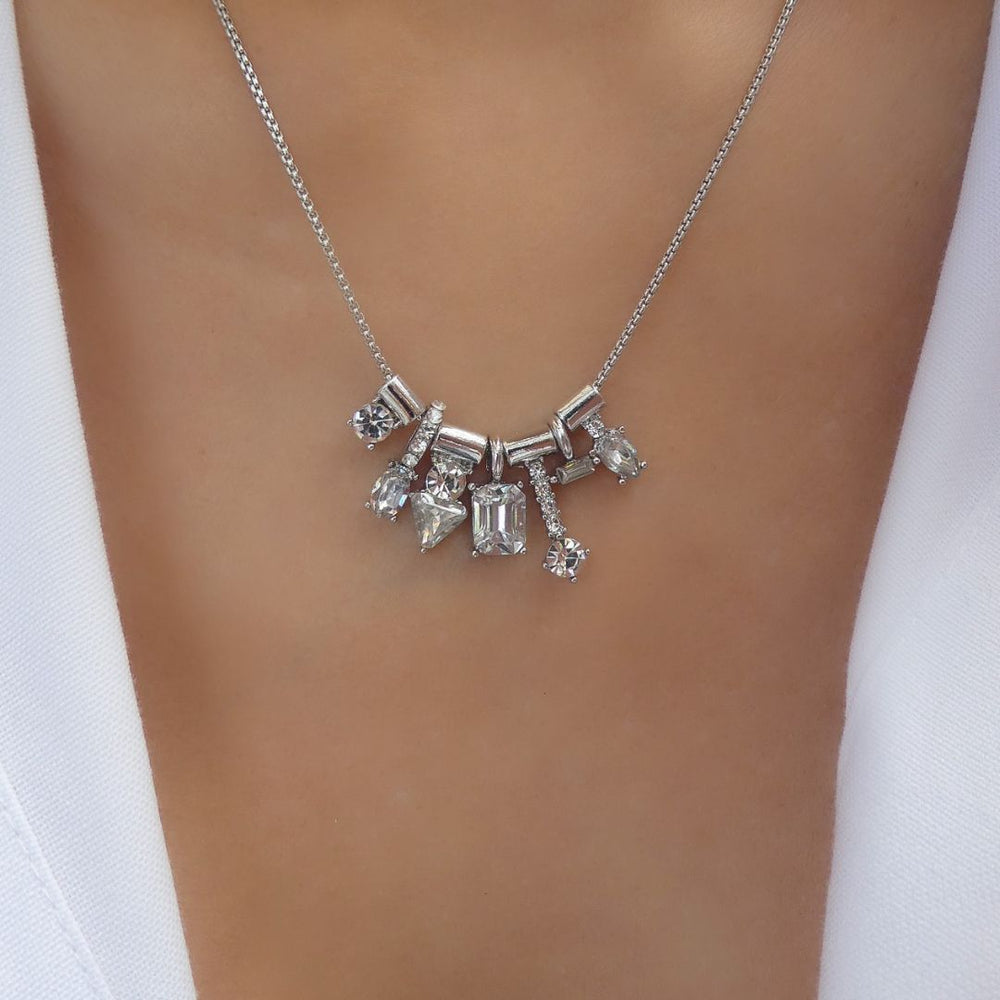 Crystal Celeste Pendant Necklace (Silver)