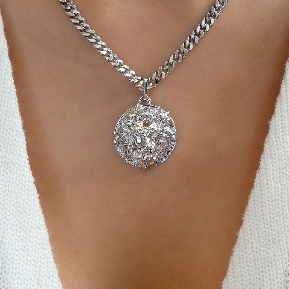 Lion Necklace (Silver)