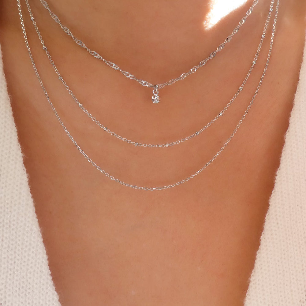Whitney Layer Necklace (Silver)