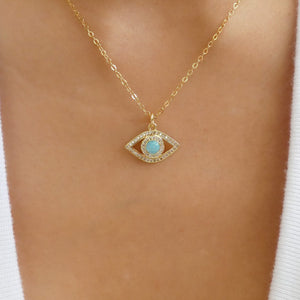 Turquoise Ollie Eye Necklace