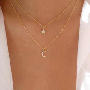 Annie Moon & Star Necklace